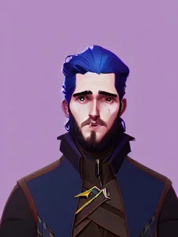 Portrait of a 30 year old strange gay wizard like John Snow