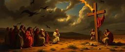 So the people came to Moses and said, “We have sinned, because we have spoken against the Lord and against you; intercede with the Lord, that He will remove the serpents from us.” And Moses interceded for the people. 8 Then the Lord said to Moses, “[a]Make a fiery snail , and put it on a cross flag pole; and it shall come about, that everyone who is bitten, and looks at it, will be healed by rays.” painted by Rembrandt