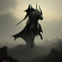 franz frazetta style, The Death Dealer, nazgul, dread, black knight