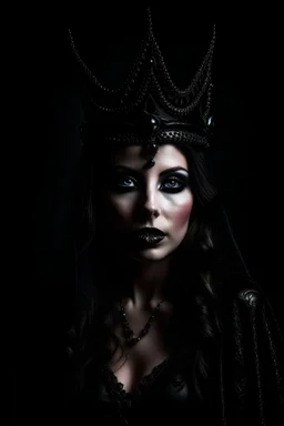 queen of darkness, 85mm photography, studio lighting