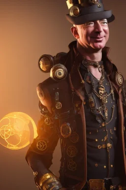 jeff bezos, steampunk, unreal 5, octane render, cinema4d, dynamic lighting, dramatic lighting, 4k, redshift render, highly detailed, hyper realistic