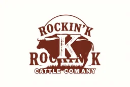 logo ideas for Rockin' K Cattle Company.