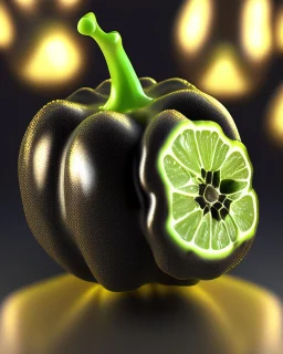 Black pepper. Realistic photo. HD. Glowing. 3d style