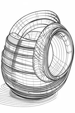 Outline art for coloring page OF A TOY SLINKY IN 1950, coloring page, white background, Sketch style, only use outline, clean line art, white background, no shadows, no shading, no color, clear