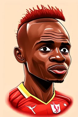 Sadio Mane Footballer cartoon 2d