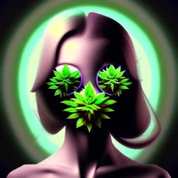 marijuana eyeballs in a woman