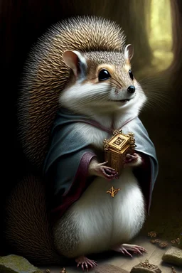 squirrel hedgehog mix being a cleric of death