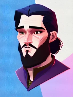 Portrait of a 30 year old strange gay wizard like John Snow