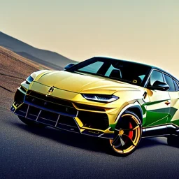 fullbody Drawing of 'Lamborghini urus',intricate detail,andrea bonelli,Kilian Eng,Ohrai,evan lee,Aleksandr Sidelnikov,three quarters frontal aerial view,toned colors,16k