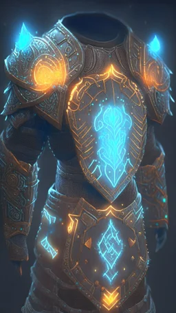 armor with glowing runes