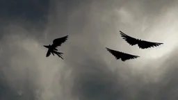 frightening winged creatures flying over the earth