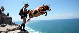 soldier female bay watch traffic cop priest cow, cliff diving in the olympics