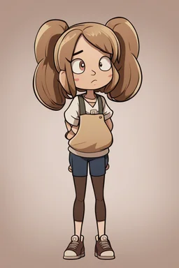 персонаж из вселенной Гравити Фолз, Персонаж женского пола, полного телосложения и низкого роста. Цвет кожи персонажа — капучино. Волосы персонажа светлые с холодным подтоном, собраны в два длинных хвоста. По текстуре волосы персонажа прямые. У персонажа есть длинная челка. Глаза у него/нее янтарные. Персонаж носит одежду в стиле "колониальный". Слово для вдохновения образа персонажа (тут вообще все) — зелень.