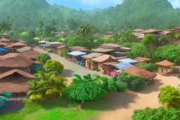 village, ghana market, 8k quality