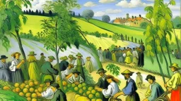 CREATE AN IMAGE based on the work of Camille Pissarro