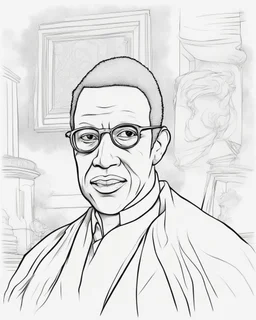 Outline art for coloring pages with RICHARD ALLEN , white background, sketch style, only use black outline, white background, no shadows and well and clear outline , white background, sketch style, only use black outline, white background, no shadows and well and clear outline