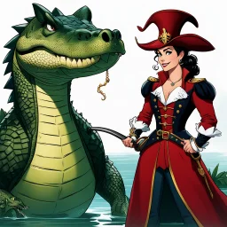 Captain Hook gender swap: confronting the crocodile