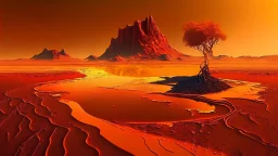 golden bloody landscape