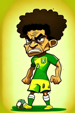 ف ساهقف Brazilian football player cartoon 2d