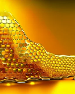 honeycombs and royal jelly 3d background