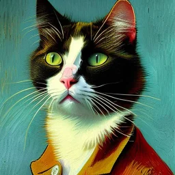 Portrait of a cat by Van Gogh