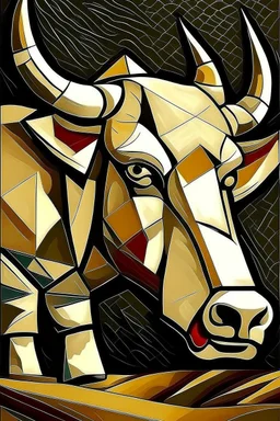 picasso schilderrij een stier abstract brown zoom out