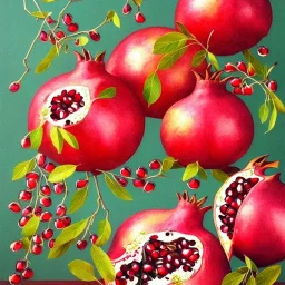 pomegranites in style of art decor