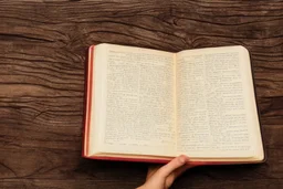 Floating magical book being held by magic