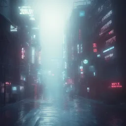 Tokyo, Night, Light Fog, Rain, Atmospheric, Future, 3D Blender, Neon Lights