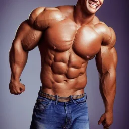 Male, steroid, bodybuilder, super heavy weight, massive, handsome, beautiful, front view, shredded, smile, poser face, handsome, v taper, over developed pecs, rouged