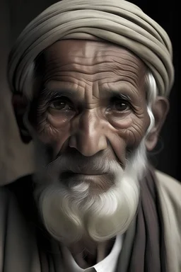 Un pauvre homme musulman âgé