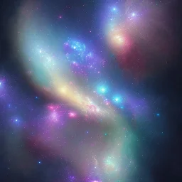 exploding galaxies, soft pastel colors, intricate, photorealistic,