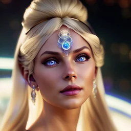 Lexica Aperture v2 style ! dream symmetry!! (((happy, joyful, smiling portrait)))+++, white hair, blue eyes, Brigitte Bardot, diamond third eye, spiritual gradient, gaia, chakra, universe, sci - fi, glowing lights!! intricate, space station, elegant, highly detailed, digital painting, artstation, concept art, smooth, sharp focus, illustration, art by artgerm and greg rutkowski and alphonse mucha