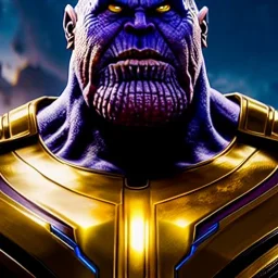 Ultra detailed fullbody Portrait in oil on canvas of Thanos (Marvel) with armor and double sword,intense stare,extremely detailed digital painting, extremely detailed face,crystal clear Big eyes, mystical colors ,perfectly centered image, perfect composition, rim light, beautiful lighting, 8k, stunning scene, raytracing, anatomically correct, in the style of robert e howard and Ken Kelley and Ohrai Noriyoshi and Simon Bisley and tomzj1