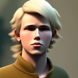 medieval fantasy setting, man, 20 year old, messy blond hair, round face, naïve, round face, UHD