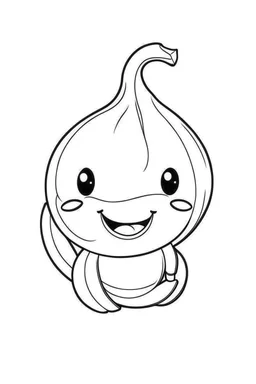 outline art for cute Banana coloring pages with sitch, white background, Sketch style, full body, only use outline, toddlers style, clean line art, white background, no shadows and clear and well outlined.