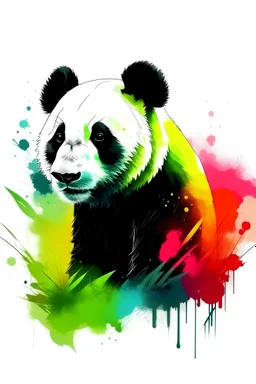 Panda colour,no shadow,forest,