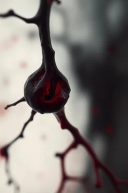 a blurry, distressing, haunting image of a blood vessel rupturing