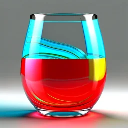 candy glass cup stylized