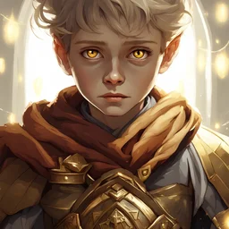 DnD Fantasy, A Child Wizard, Golden Eyes.