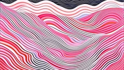 Cosmic waves of grain; surrealism, optical art; Ilya Bolotowsky; salmon to pastel pink to white grdient