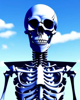 A realistic frozen skeleton