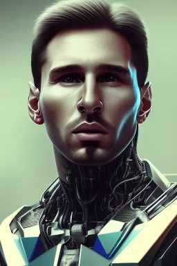 Perfect face Lionel messi, robot, cyberpunk, robot, 8k,entricate,