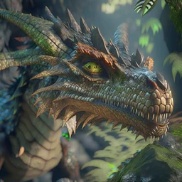 jungle dragon, unreal engine 5, 8k resolution, photorealistic, ultra detailed