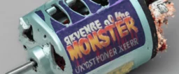 monster more angry and more 90s style, angry fast, extreme, wild, so so angry, red and purple background with 90s style slashes, 45 degree angle, ferce,