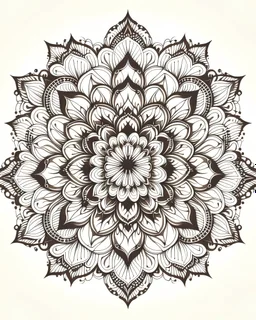 Isolated, Single Subject, illustration, mandala patterns, vector, in the style of graphic design, clean background, contour, minimal background effects.