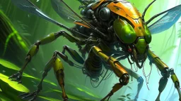 JUNGLE BIOCYBERNETIC INSECT, 8k, artstation character art, illustration. In the style of greg rutkowski, yoji shinkawa, trending on artstation, peter mohrbacher, Moebius, Charlie Bowater, WLOP,