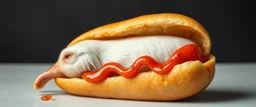 albino hot dog