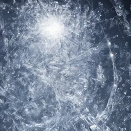 celestial, reflection, ice crystals, snow, icicles