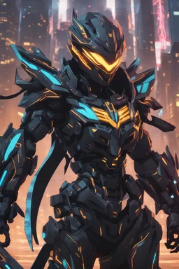 Machine in solo leveling shadow artstyle, ninja them, neon details, full body, apocalypse, intricate details, highly detailed, high details, detailed portrait, masterpiece,ultra detailed,best quality